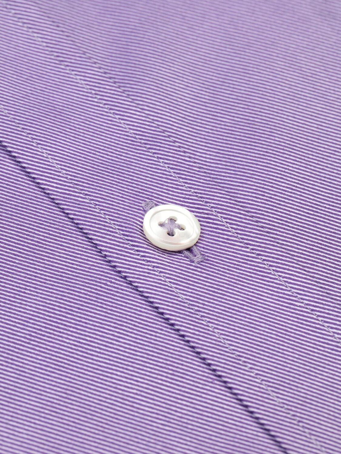 Chemise bio cintr&eacute;e en twill parme