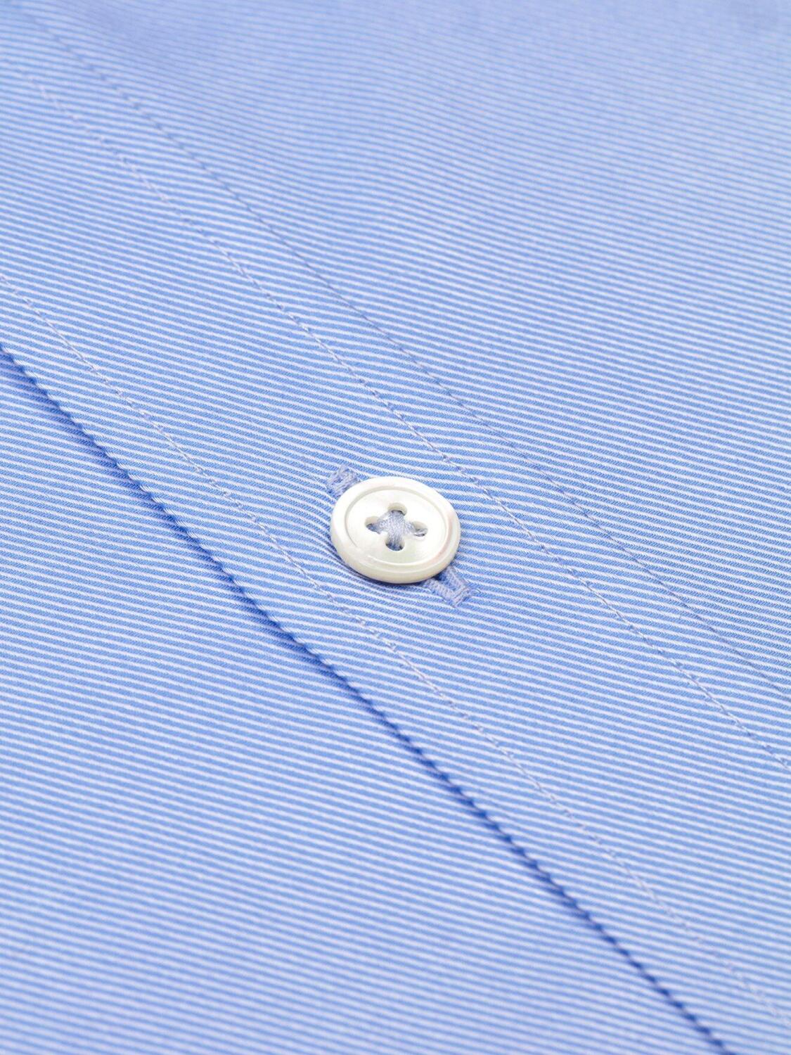 Chemise bio cintr&eacute;e en twill ciel