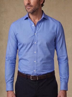 Chemise Daria non-iron en popeline bleue