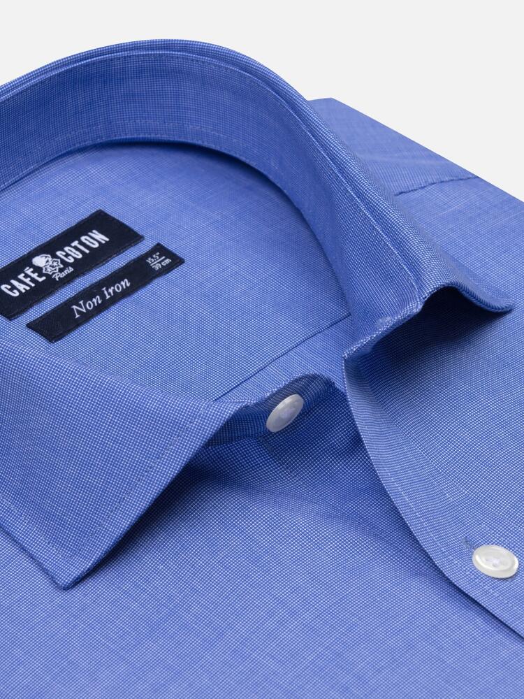 Chemise Daria non-iron en popeline bleue