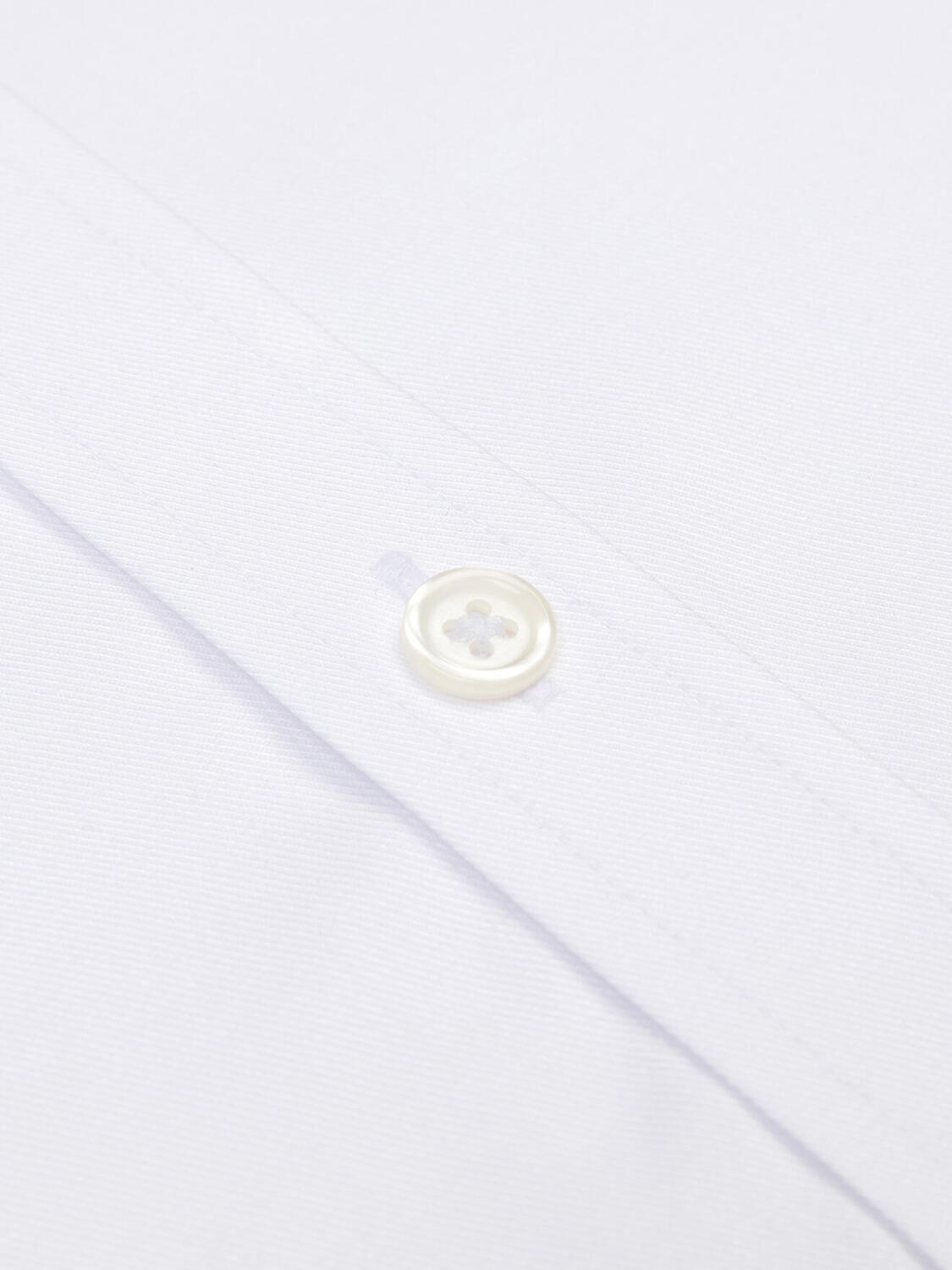 Chemise cintrée Bolton blanche en coton & lyocell - Petit col