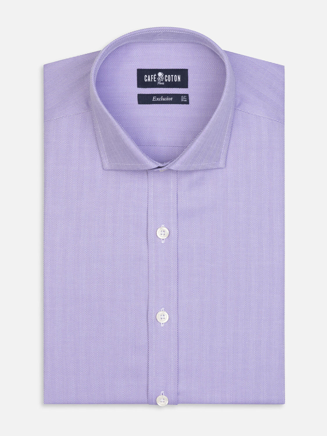 Herringbone slim fit shirt - Lila