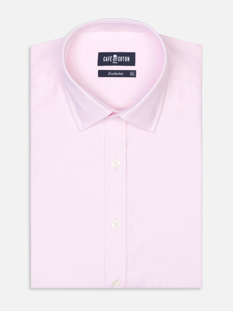 Herringbone slim fit shirt - Pink