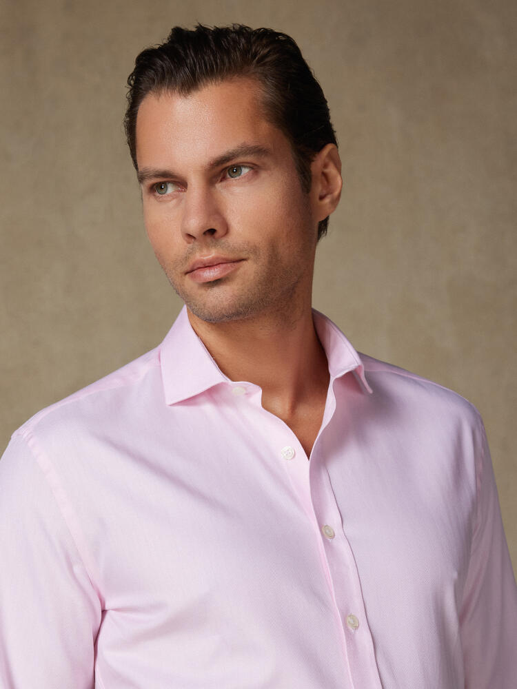 Herringbone slim fit shirt - Pink