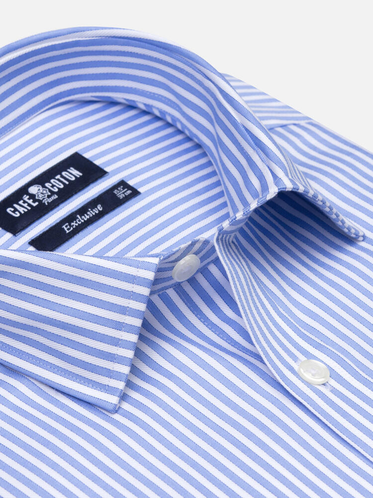 Camisa Colin de rayas azul cielo - Cuello punta