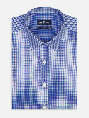 Corey tailliertes Hemd in navy blau Twill - Französischer Kragen