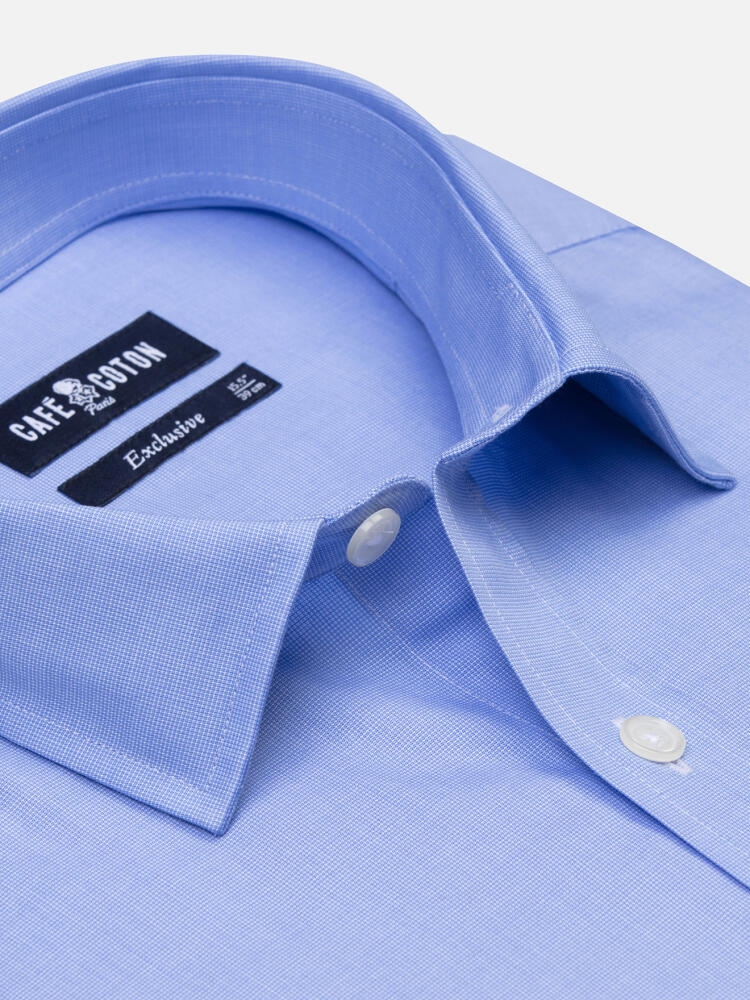 Daria sky poplin slim fit shirt - Short Collar