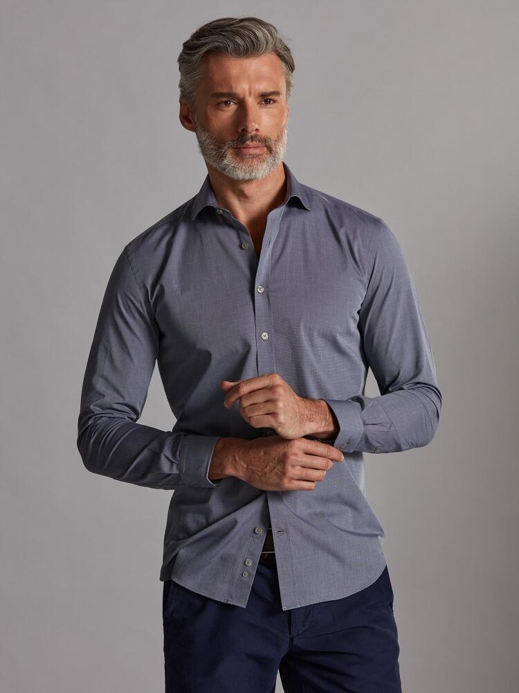 Fil A Fil Slim Fit Shirt - Small collar