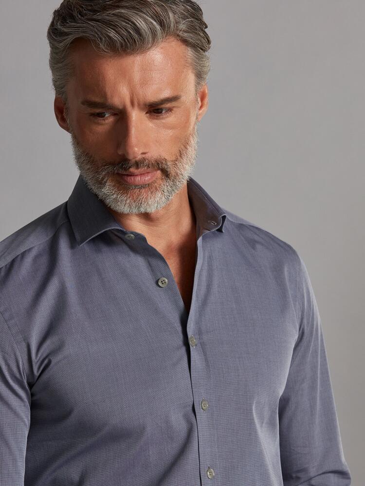 Fil A Fil Slim Fit Shirt - Small collar