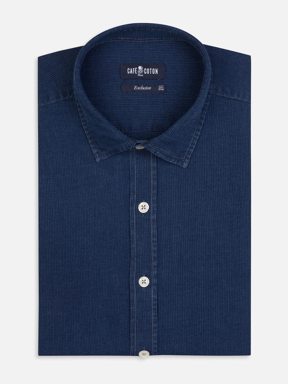 Fulton denim slim fit shirt - Navy