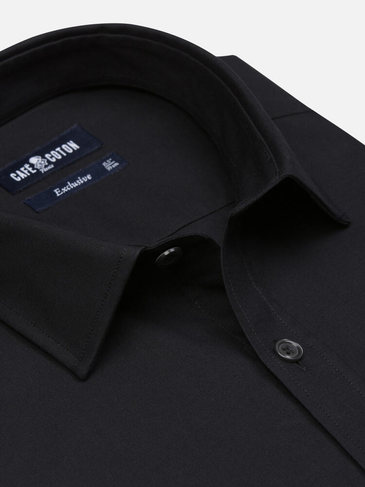 Gleeson black slim fit shirt - Short Collar