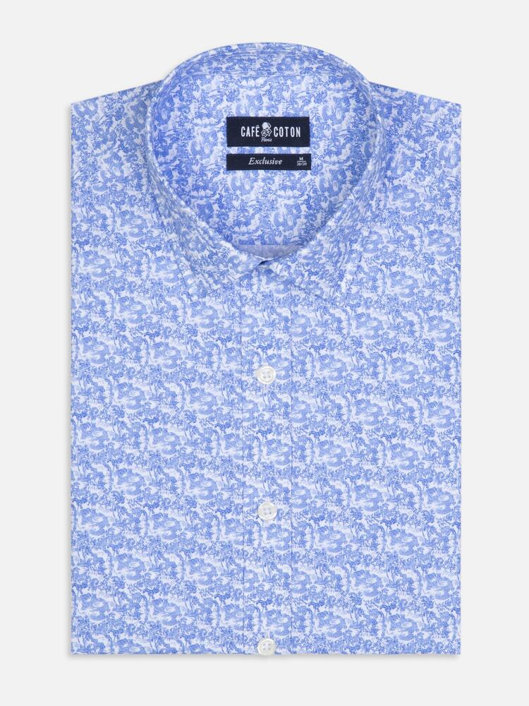 Harold Camisa Estampada Slim Fit - Cuello Pequeño