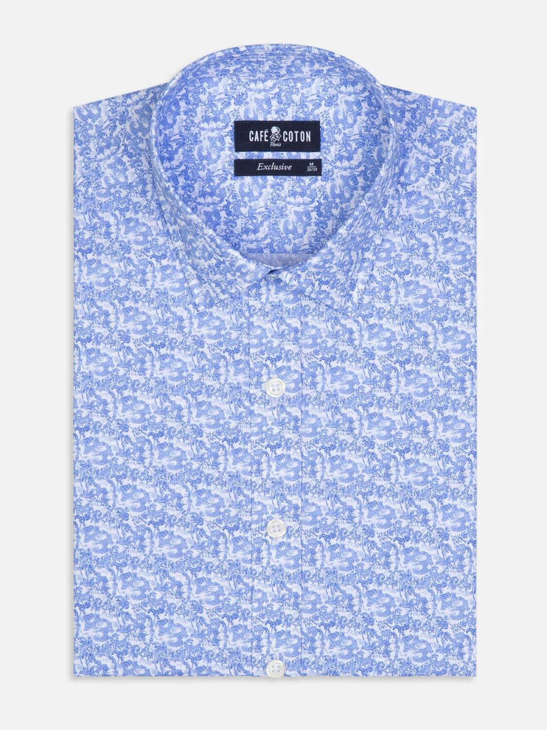 Chemise cintrée Harold à motifs imprimés - Petit Col