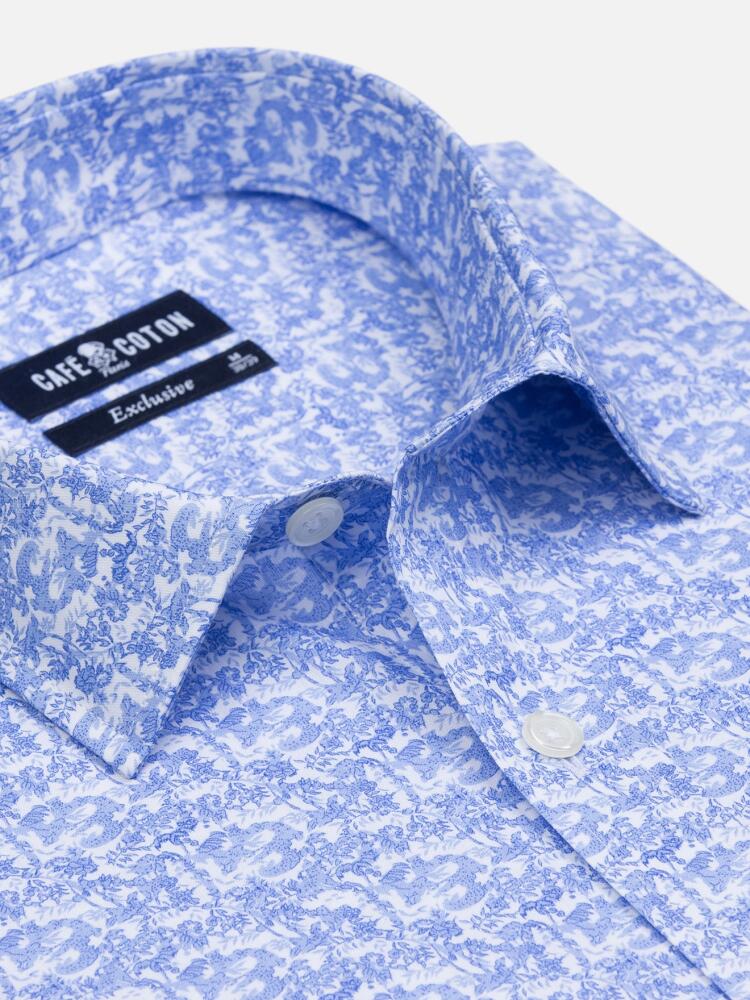 Harold Camisa Estampada Slim Fit - Cuello Pequeño