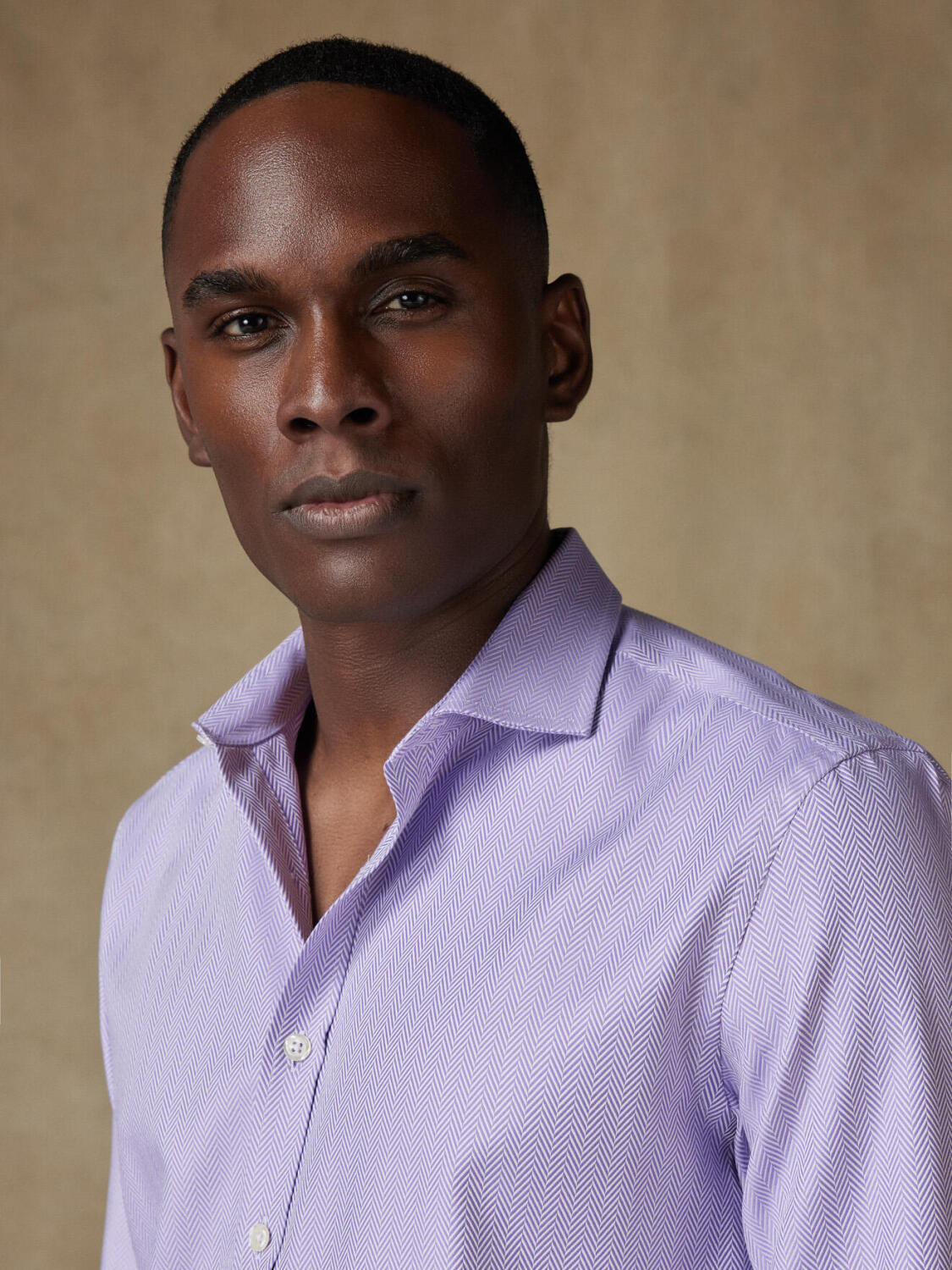 Parma Visgraat Slim fit overhemd - Kleine Kraag