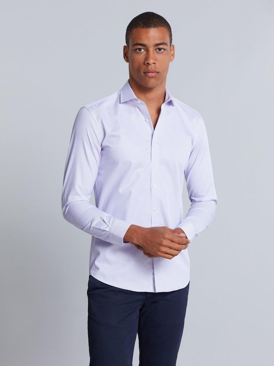 Tailliertes Hemd Lenny mit Karos in parma - Kleiner Kragen