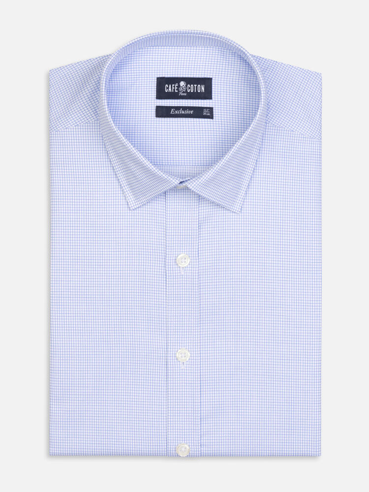 Lenny Sky Check slim fit shirt  - Short Collar