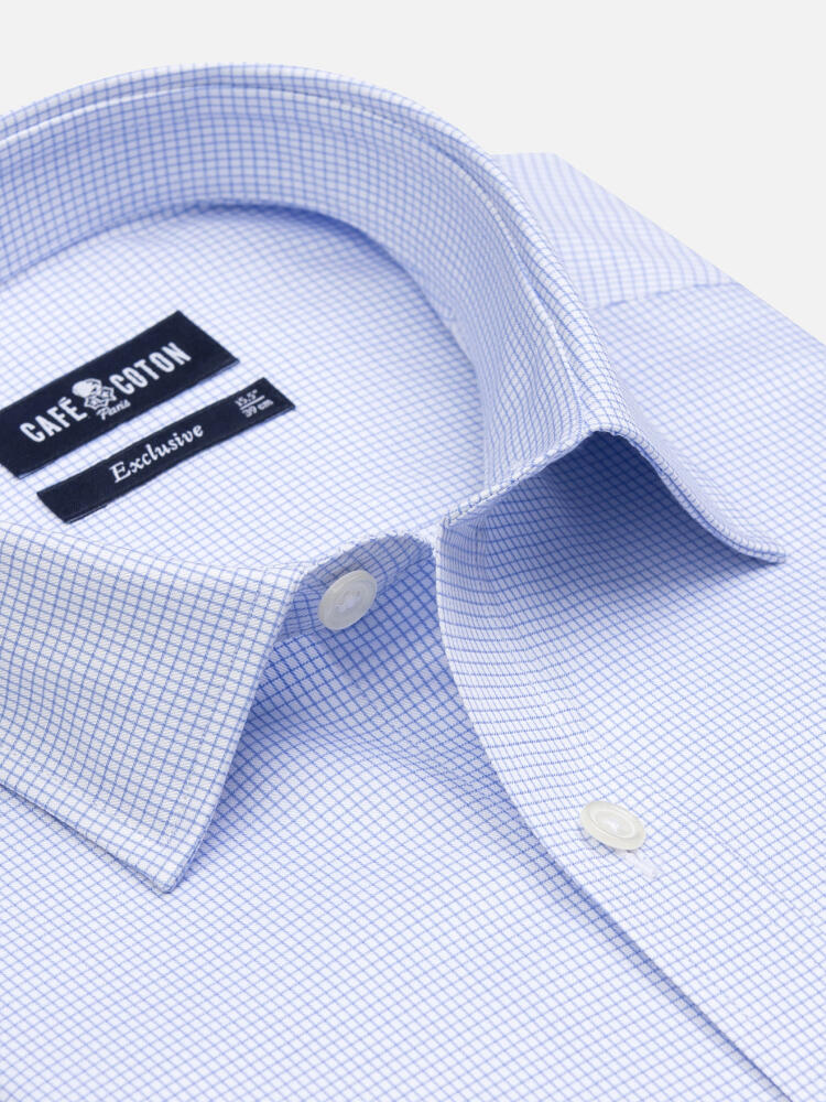 Camicia slim fit Lenny Sky Check  - Colletto piccolo