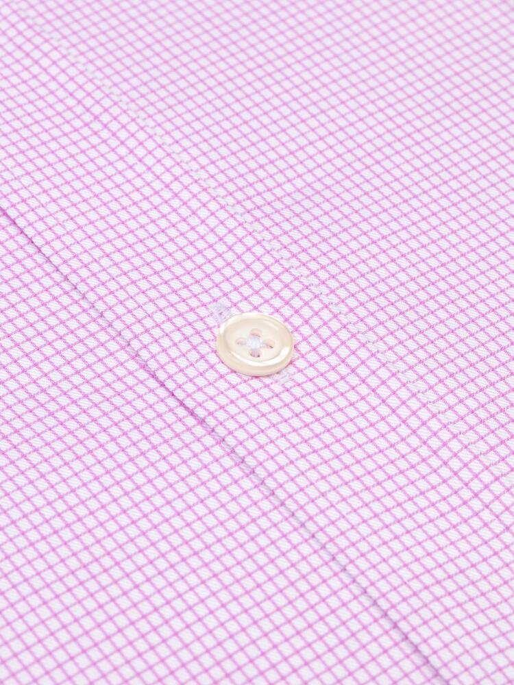 Chemise cintrée Lenny à carreaux rose - Petit Col