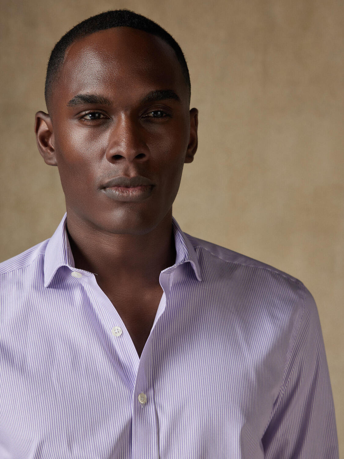 Camisa entallada Menthon rayas parma - Cuello Pequeño