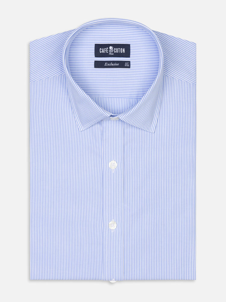 Menthon sky stripe slim fit shirt - Short Collar