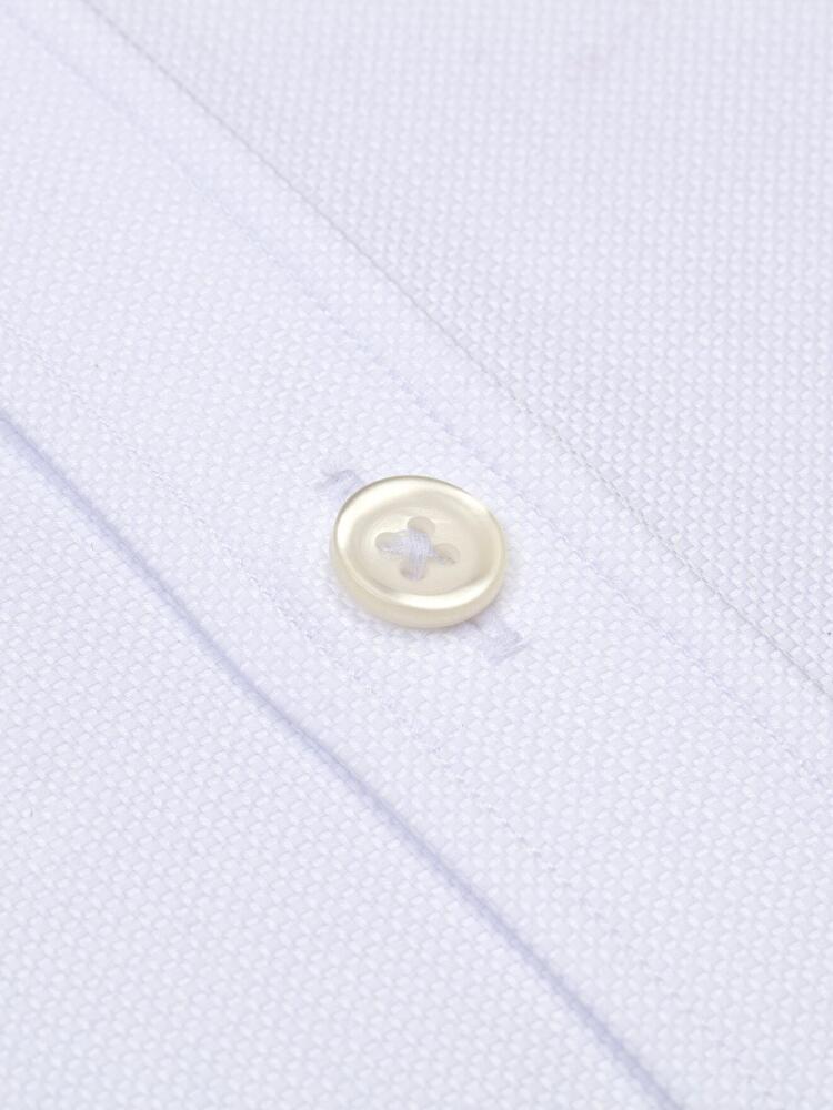 Chemise cintrée Miles texturée blanche - Petit Col