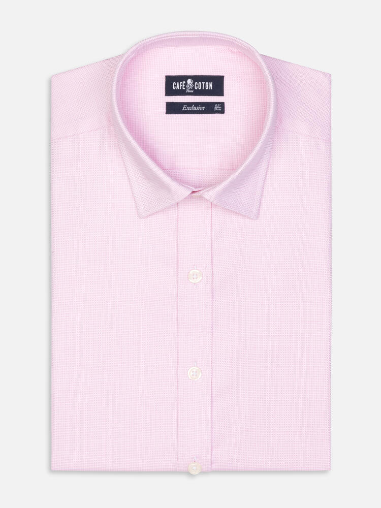 Camisa entallada trenza rosa - Cuello Pequeño