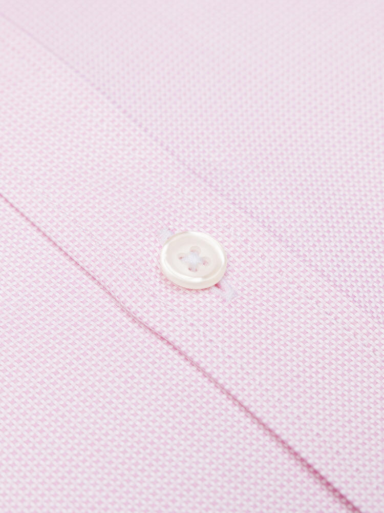 Camisa entallada trenza rosa - Cuello Pequeño