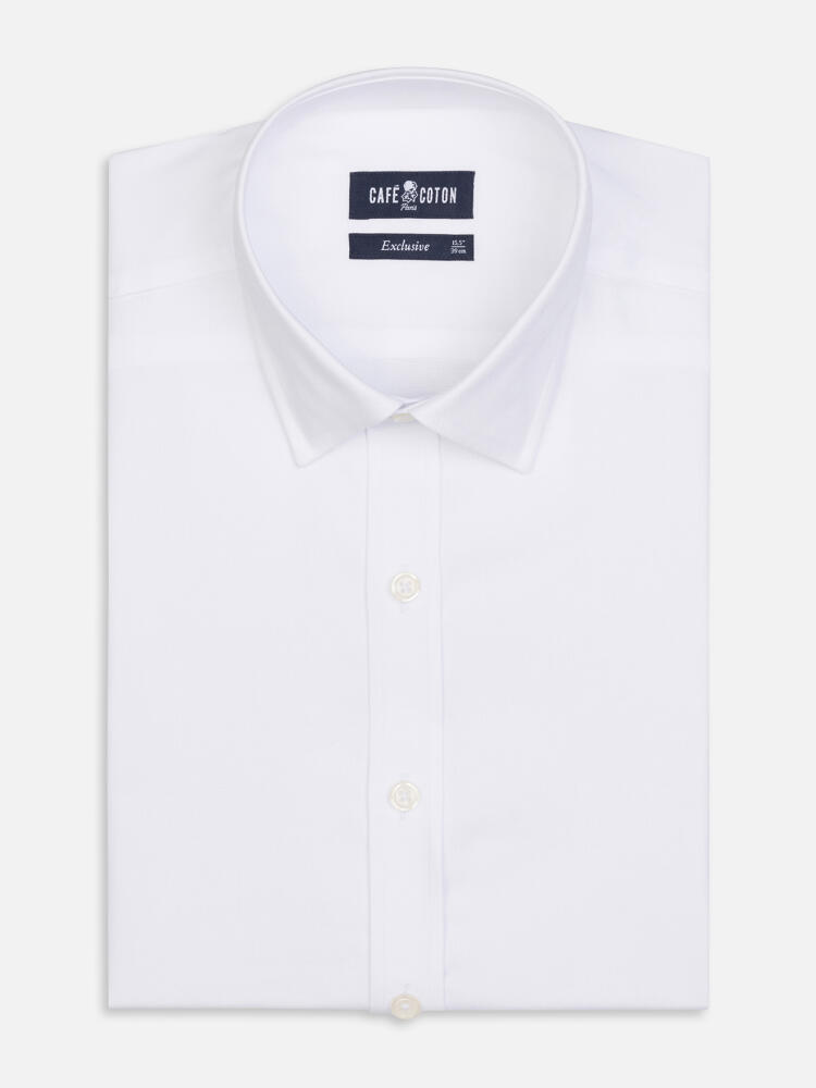 Chemise cintrée en oxford blanc - Petit Col