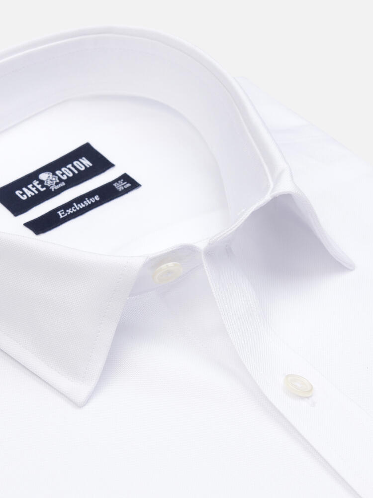 Chemise cintrée en oxford blanc - Petit Col