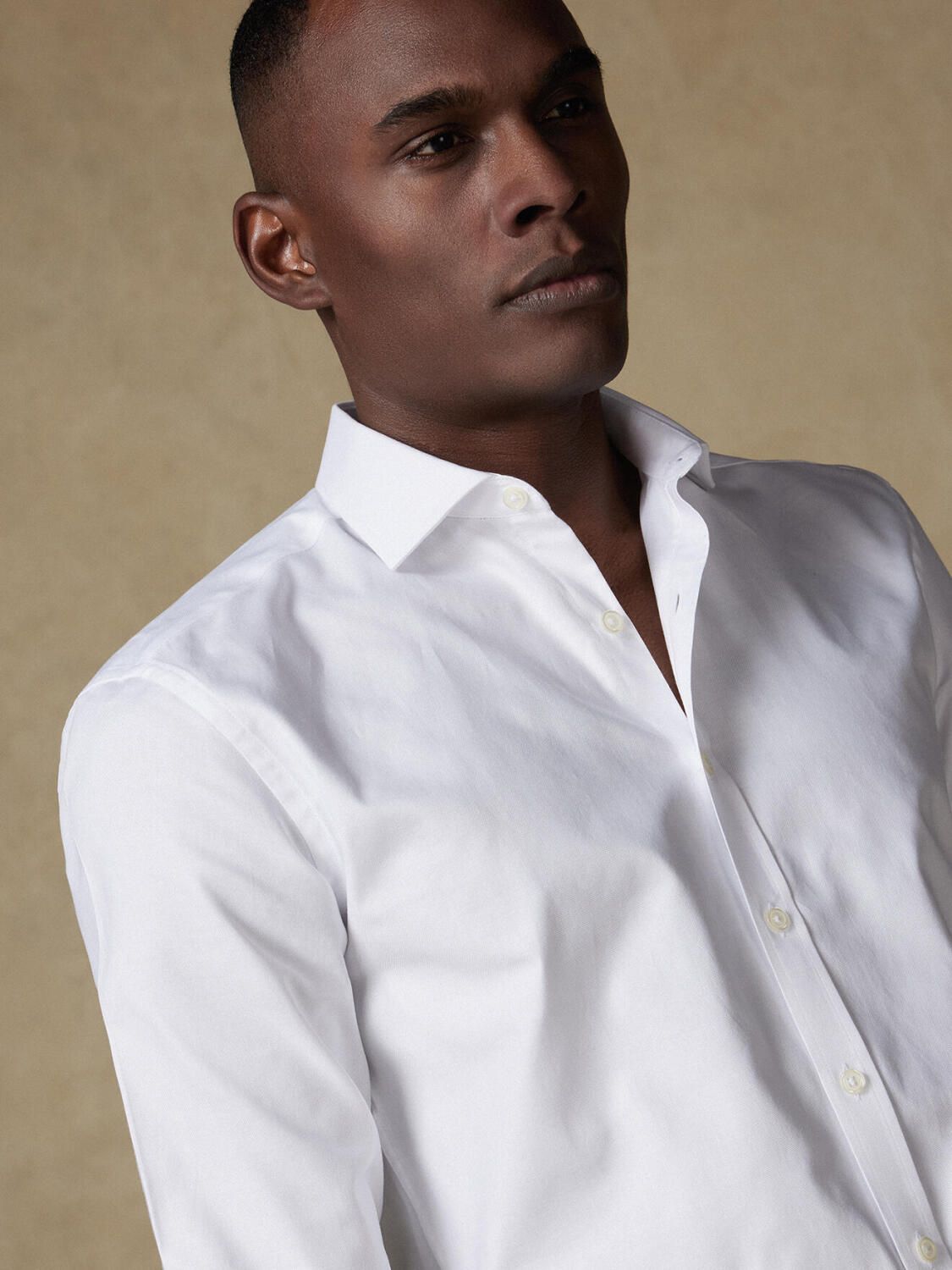 Camisa entallada oxford blanca - Cuello Pequeño