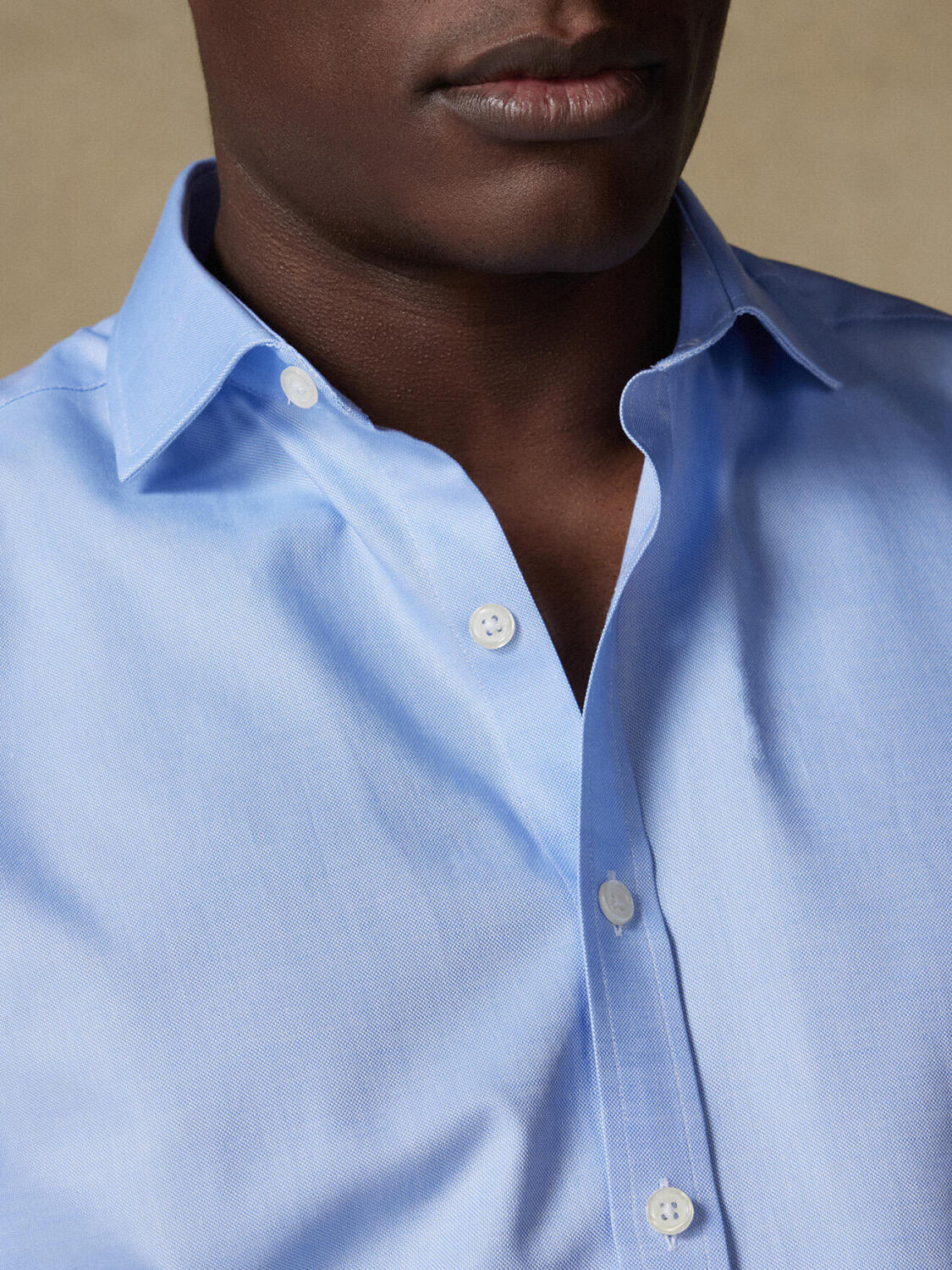 Camisa entallada Sky oxford - Cuello Pequeño