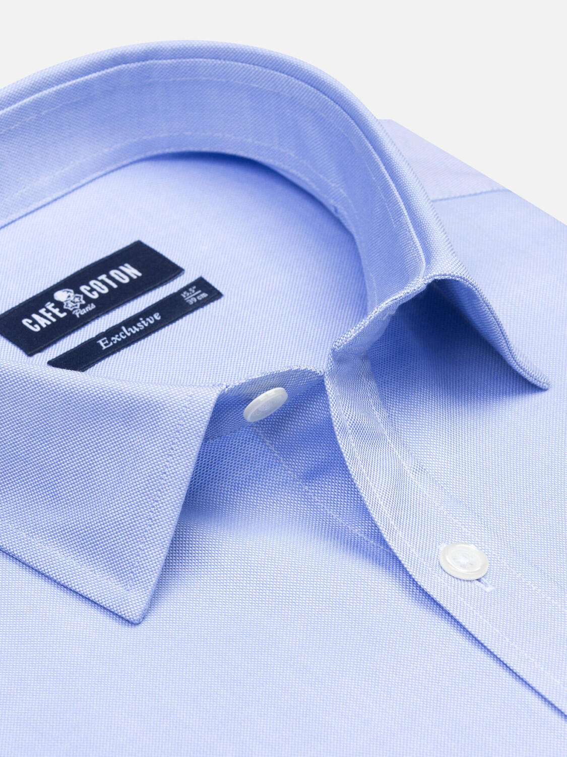 Camisa entallada Sky oxford - Cuello Pequeño