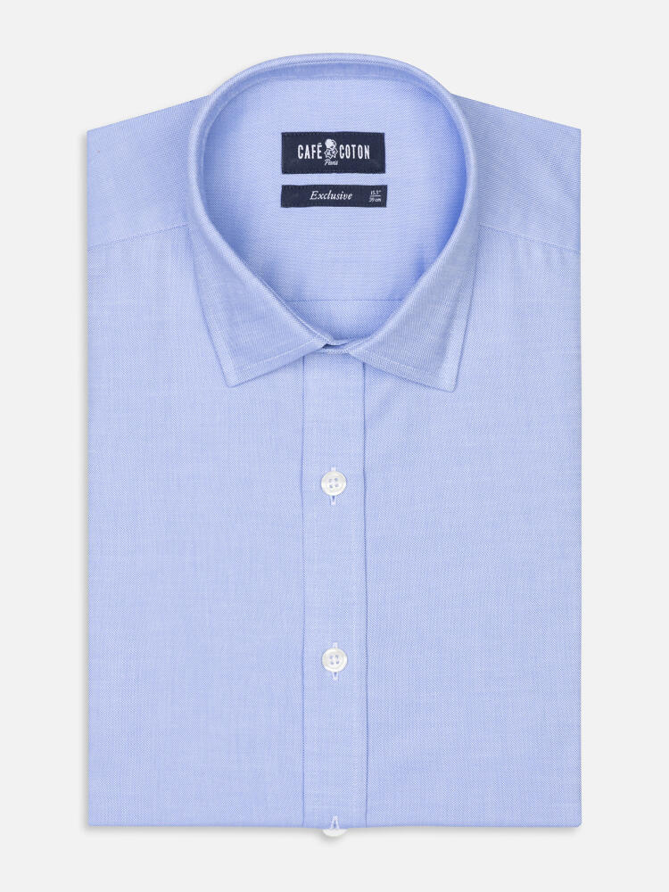 Sky oxford slim fit shirt - Short Collar