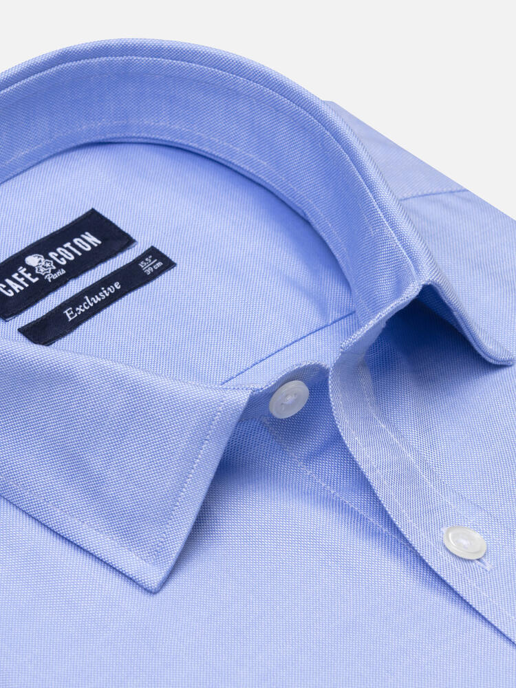 Sky oxford slim fit shirt - Short Collar