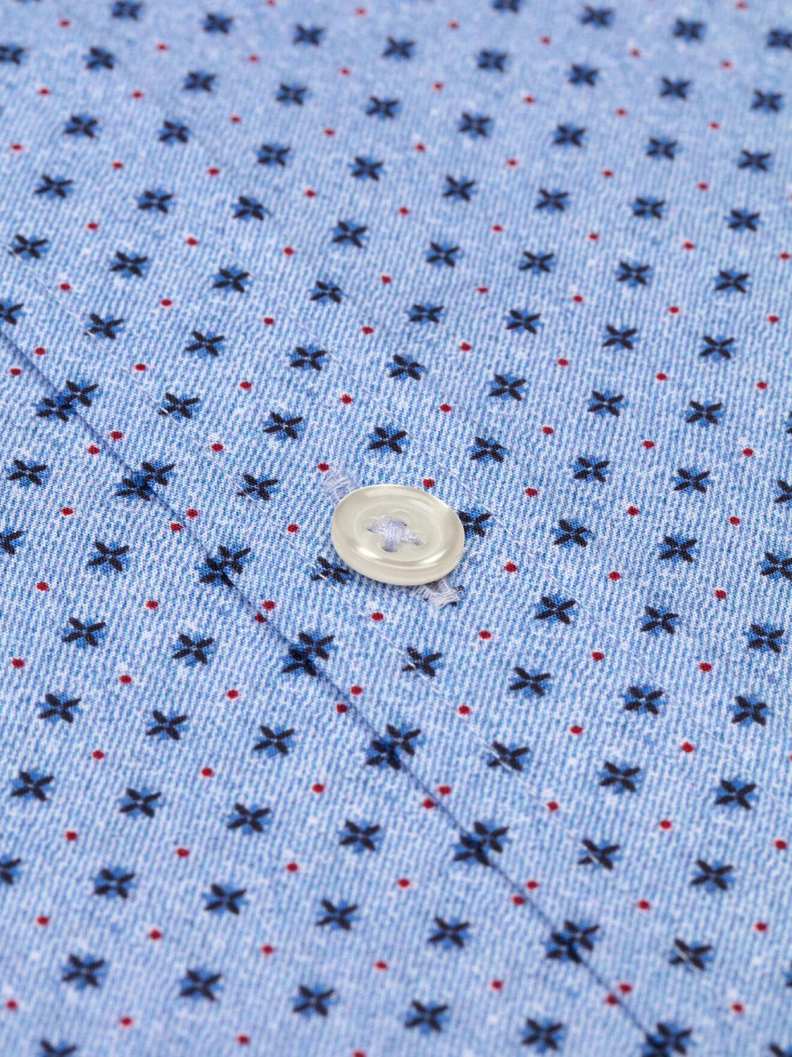 Chemise cintrée Olaf ciel - Petit col