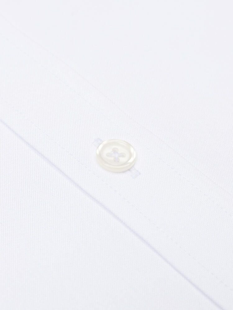 White Pin Point slim fit shirt - Short Collar