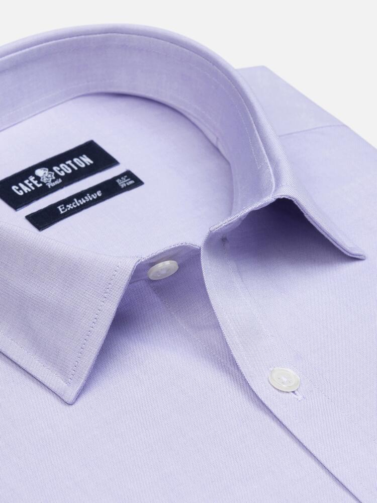 Parma violet pinpoint slim fit shirt - Small collar