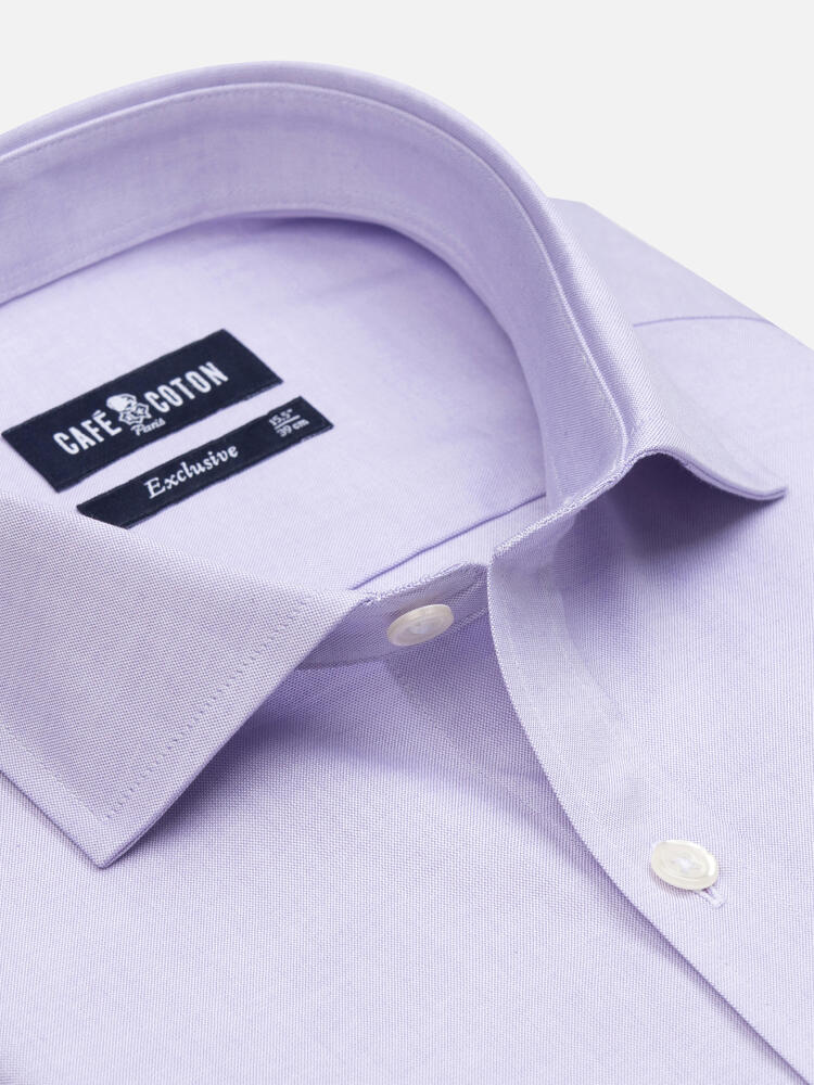 Purple Pin point slim fit shirt - Small Collar