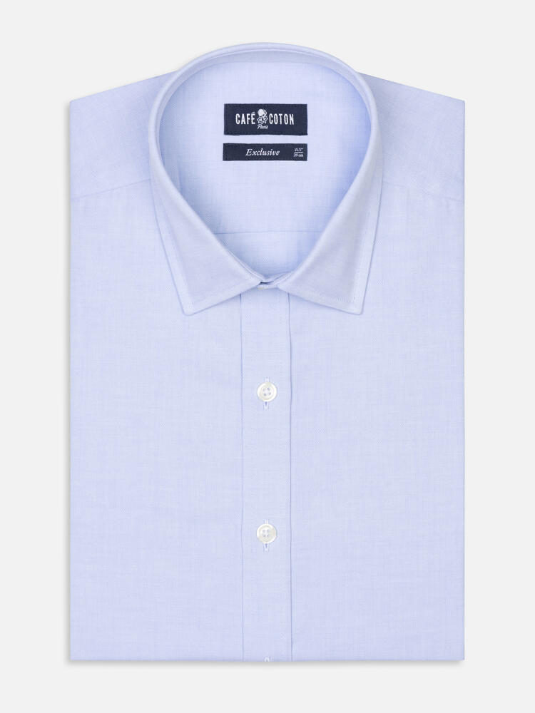 Sky pin point slim fit shirt  - Short Collar