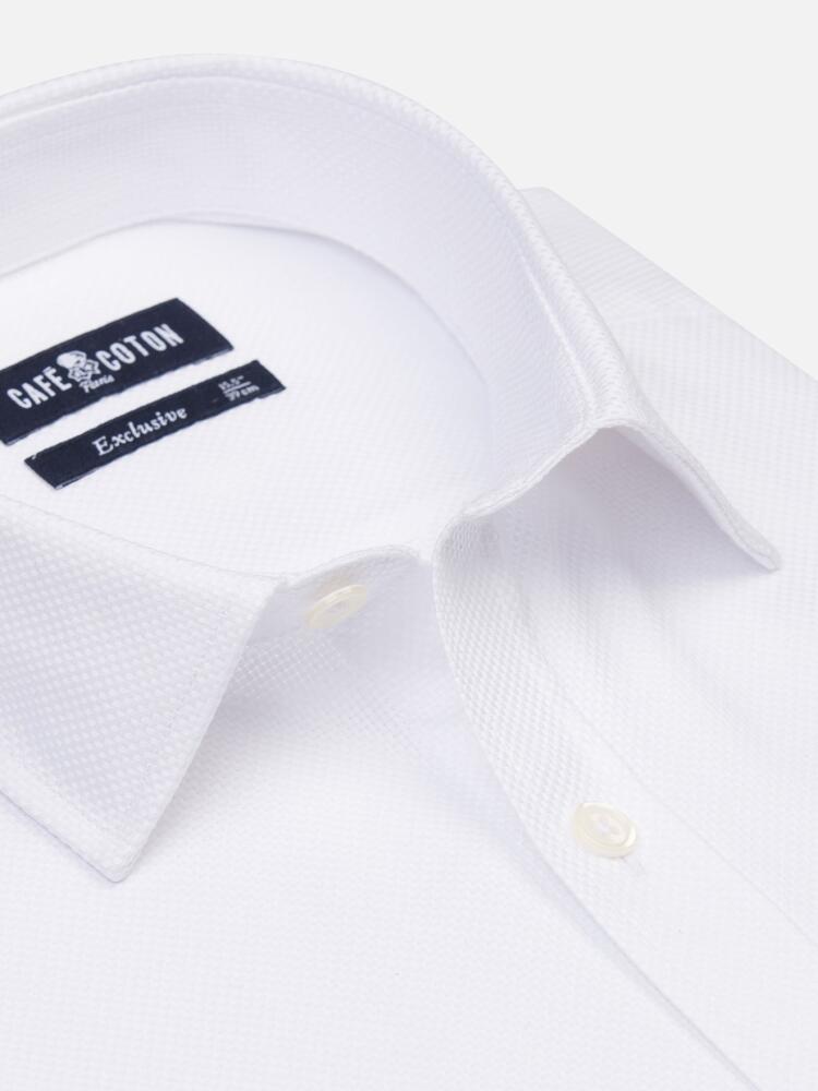 Smith shirt in white Natté