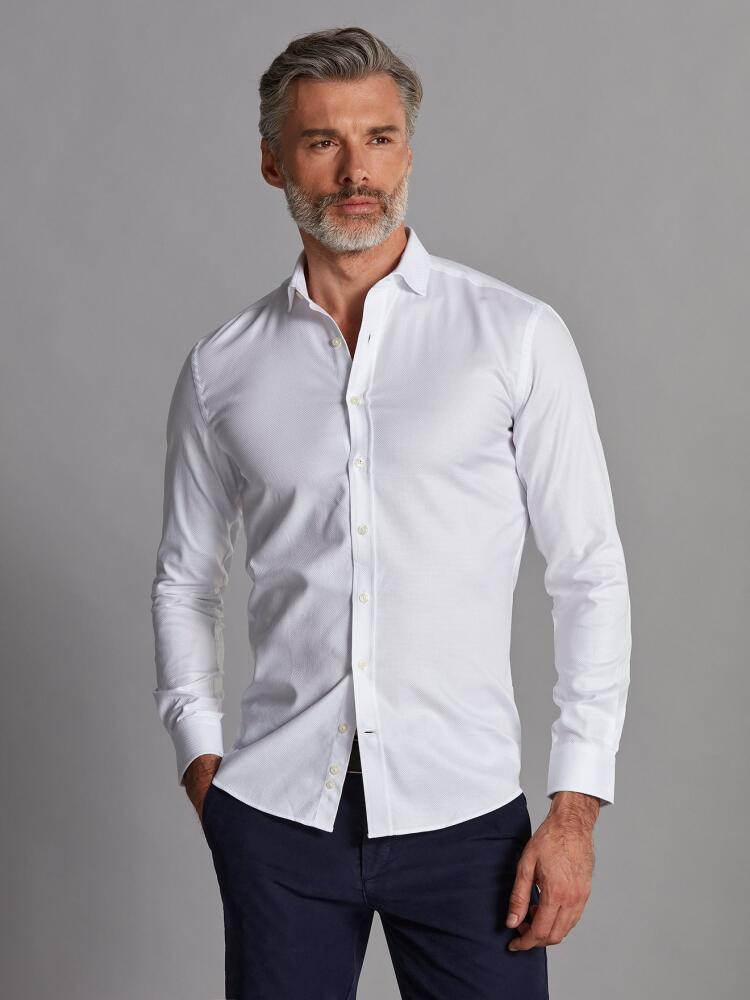 Chemise Smith en natté blanc