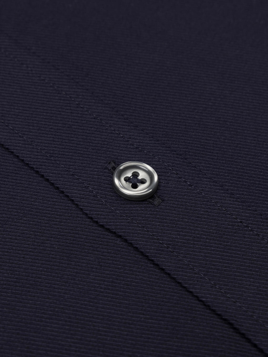 Navy twill slim fit - Point Collar