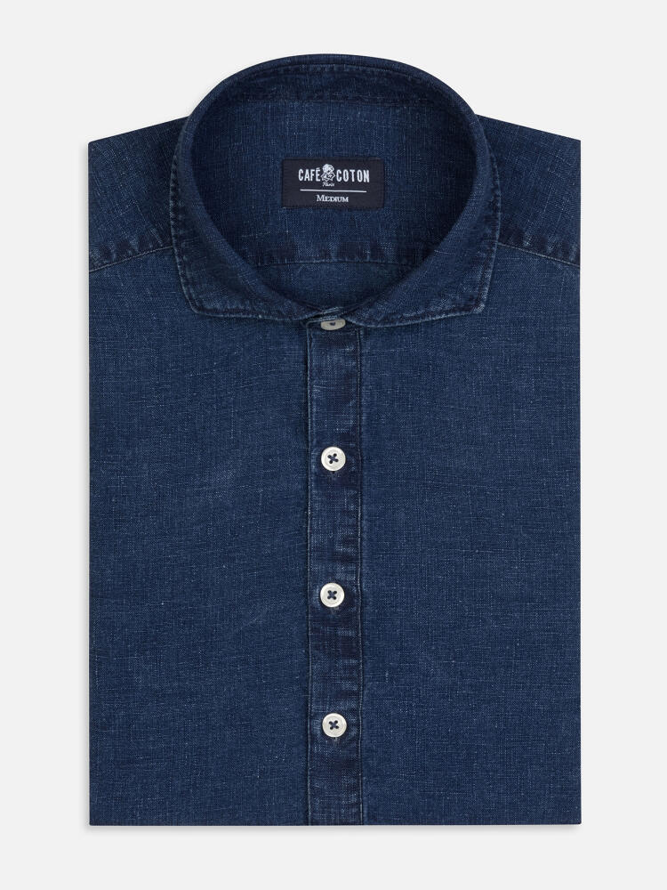 Chemise popover Kurt indigo