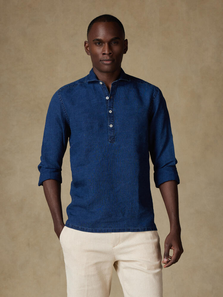 Chemise popover Kurt indigo