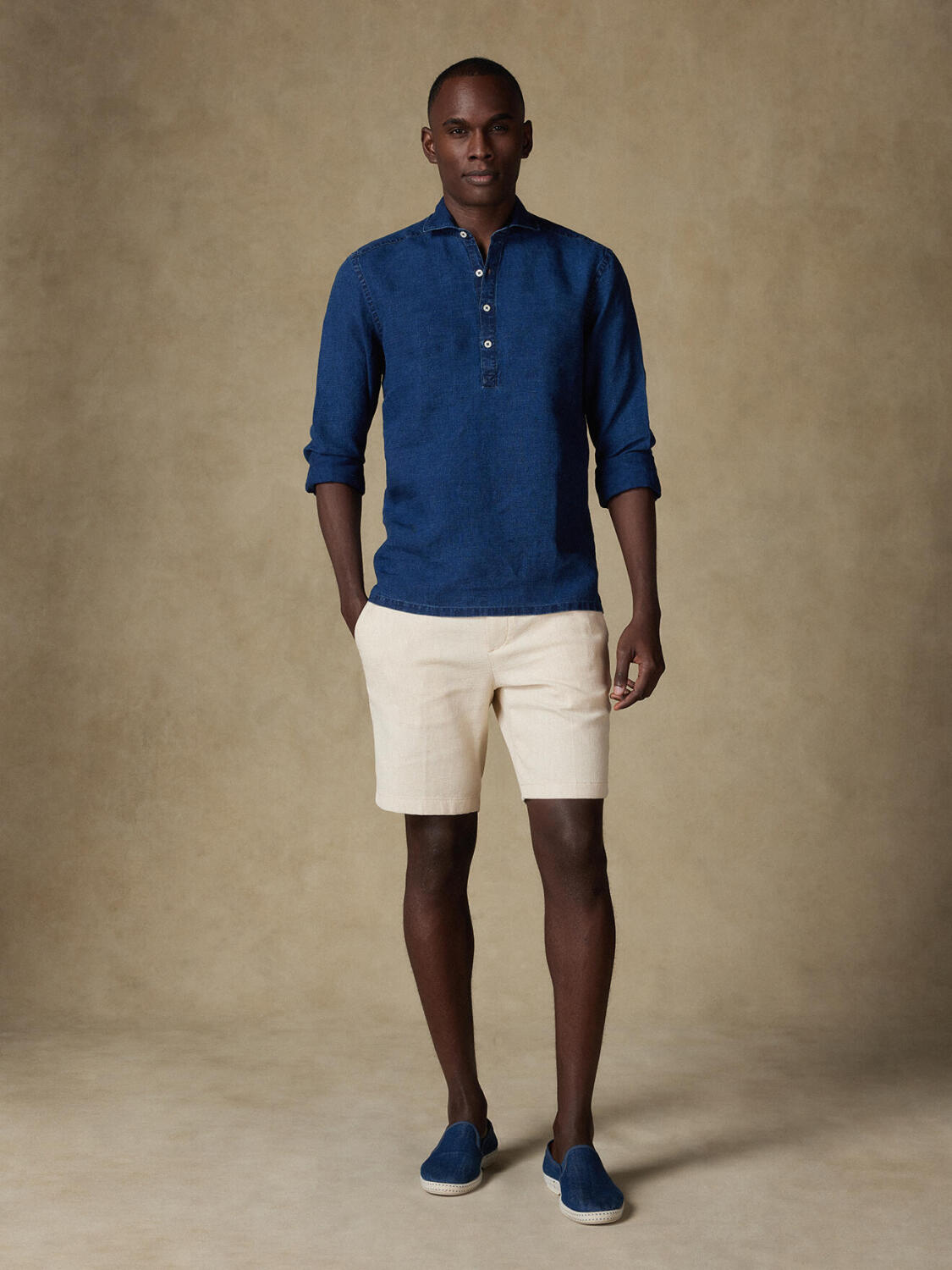 Kurt camicia popover indaco