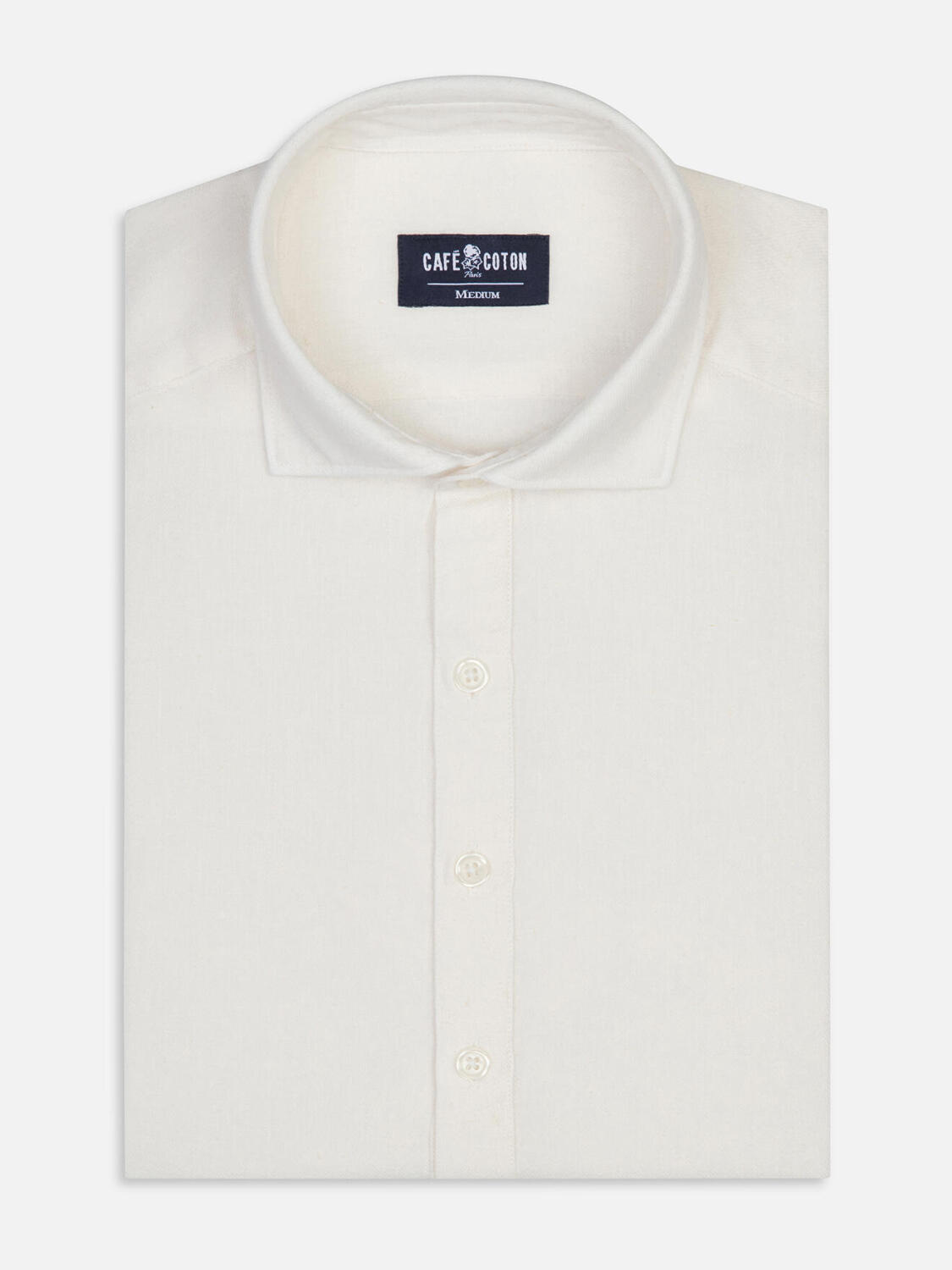 Moon Polohemd aus off-white Leinen