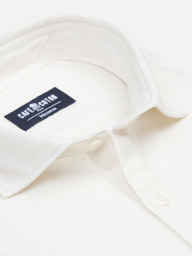 Chemise Polo Moon en lin off-white