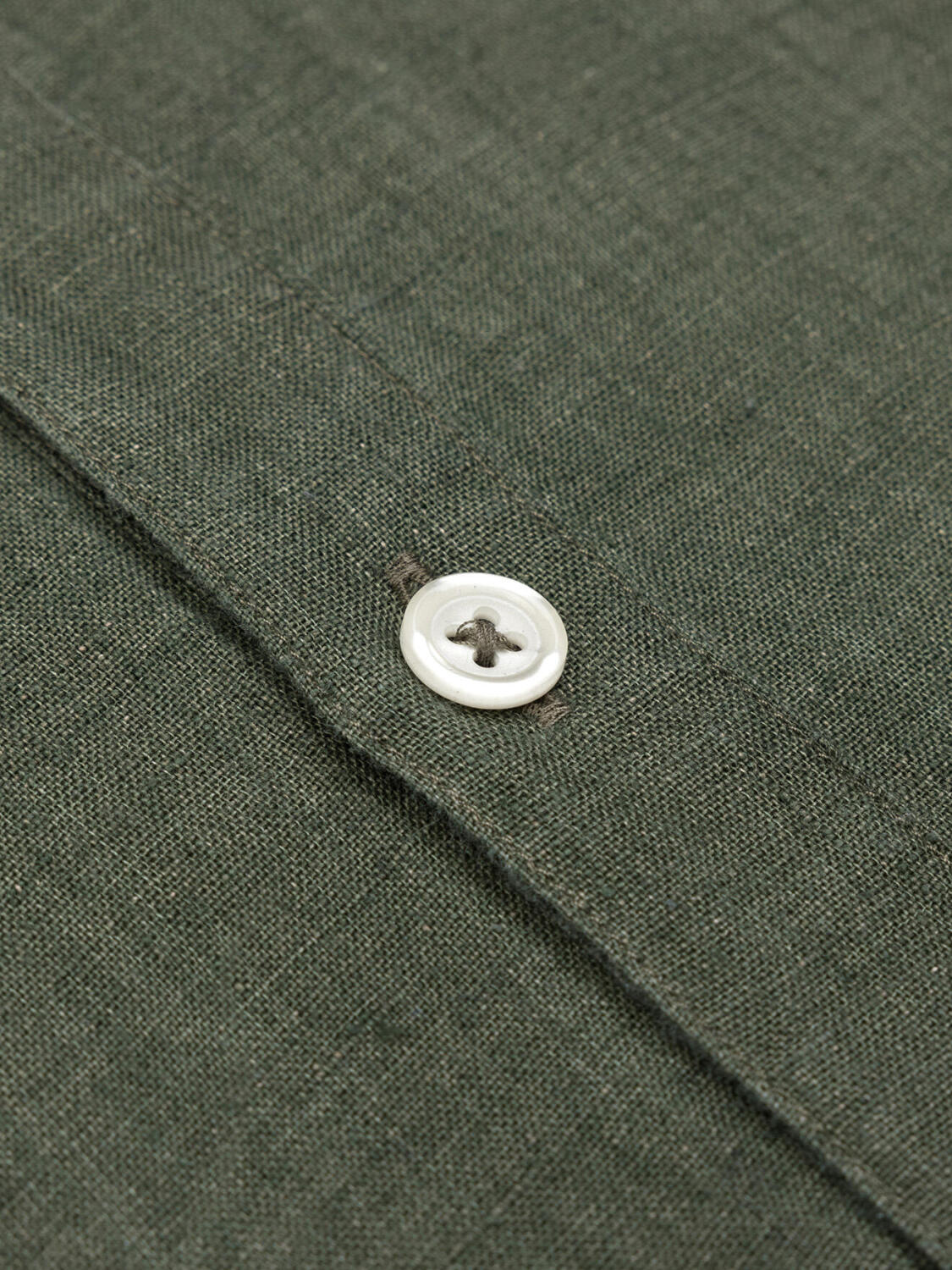 Chemise popover Olaf en lin kaki