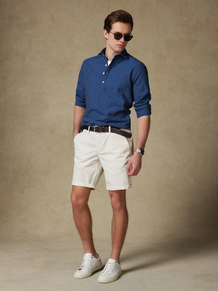 Chemise Polo Piper à rayures indigo